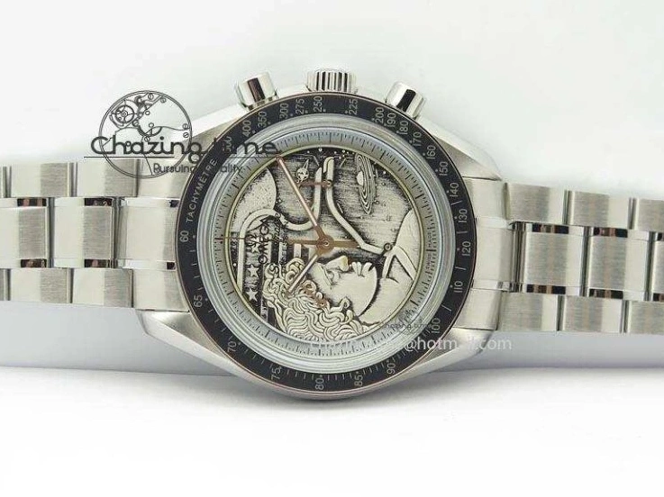 0329 Youthful Speedmaster JHF SS ‘Work on the Moon’ Gary Dial On SS Bracelet 8241